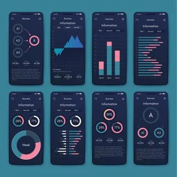 Modern infographic vector elements for business brochures. Use in website, co Illustrazione stock