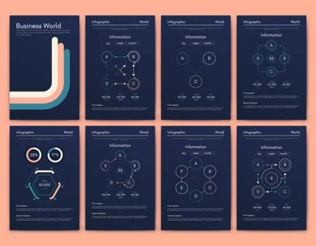 Modern infographic vector elements for business brochures. Use in website, co Stock Illustration