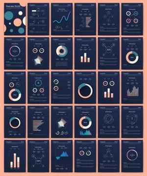 Modern infographic vector elements for business brochures. Use in website, co Stock Illustration