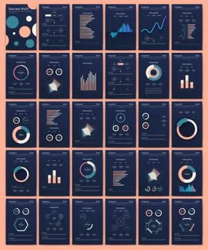 Modern infographic vector elements for business brochures. Use in website, co Illustrazione stock