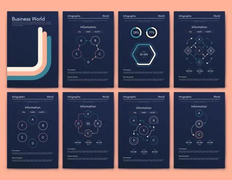 Modern infographic vector elements for business brochures. Use in website, co Stock Illustration
