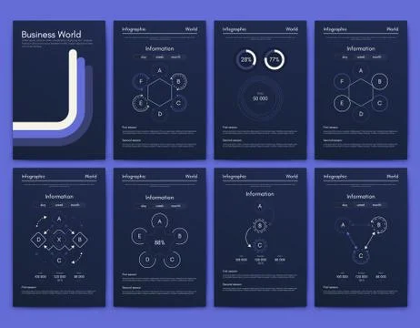 Modern infographic vector elements for business brochures. Use in website, co Stock Illustration
