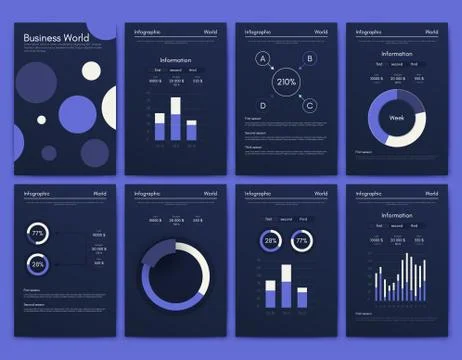 Modern infographic vector elements for business brochures. Use in website, co 스톡 일러스트