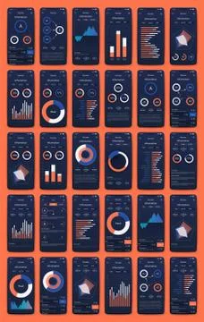 Modern infographic vector elements for business brochures. Use in website, co Illustrazione stock