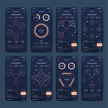 Modern infographic vector elements for business brochures. Use in website, co Illustrazione stock