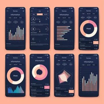 Modern infographic vector elements for business brochures. Use in website, co Illustrazione stock