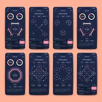 Modern infographic vector elements for business brochures. Use in website, co Stock Illustration