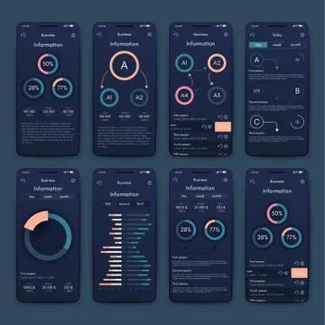 Modern infographic vector elements for business brochures. Use in website, co Illustrazione stock