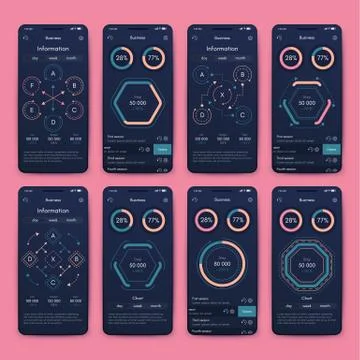 Modern infographic vector elements for business brochures. Use in website, co Illustrazione stock