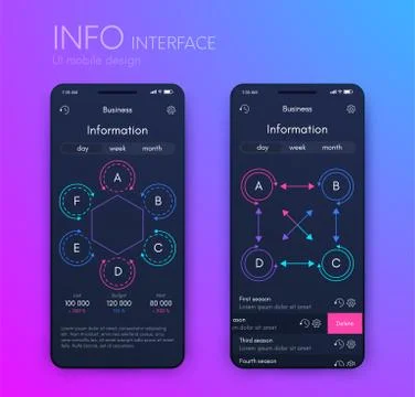 Modern infographic vector elements for business brochures. Use in website, co Illustrazione stock