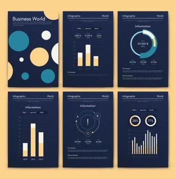 Modern infographic vector elements for business brochures. Use in website, co Stock Illustration