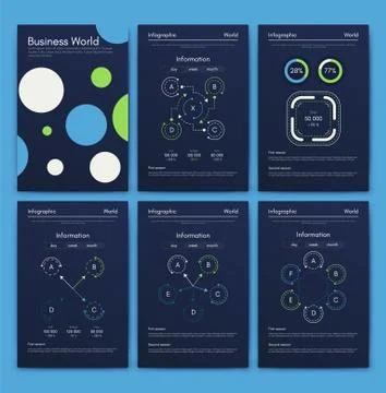 Modern infographic vector elements for business brochures. Use in website, co Illustrazione stock