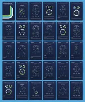 Modern infographic vector elements for business brochures. Use in website, co 스톡 일러스트