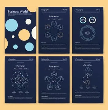 Modern infographic vector elements for business brochures. Use in website, co Illustrazione stock