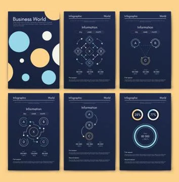 Modern infographic vector elements for business brochures. Use in website, co Stock Illustration