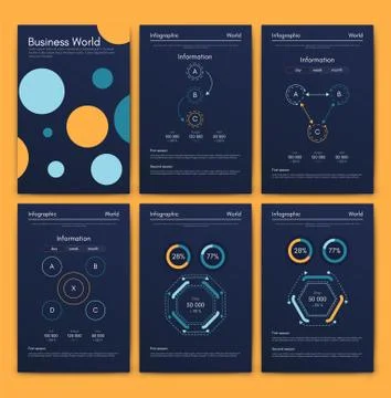Modern infographic vector elements for business brochures. Use in website, co Stock Illustration