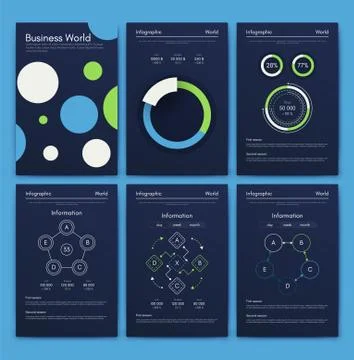 Modern infographic vector elements for business brochures. Use in website, co Stock Illustration