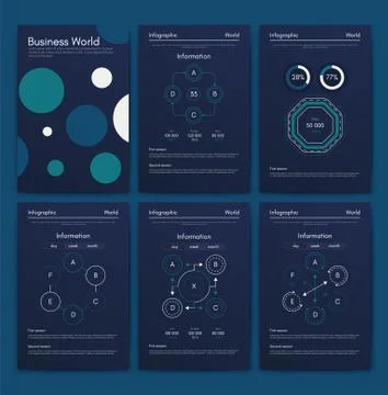 Modern infographic vector elements for business brochures. Use in website, co Illustrazione stock