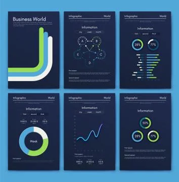 Modern infographic vector elements for business brochures. Use in website, co Stock Illustration