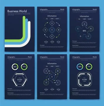 Modern infographic vector elements for business brochures. Use in website, co Illustrazione stock