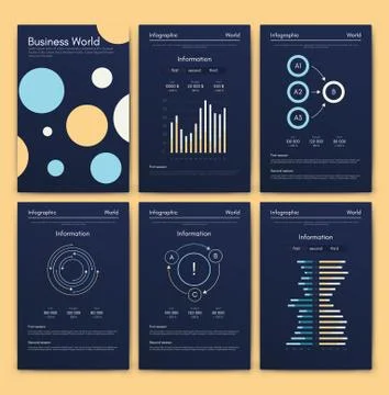 Modern infographic vector elements for business brochures. Use in website, co Stockillustratie