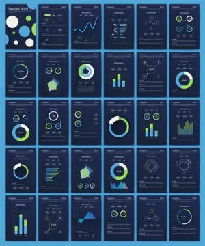 Modern infographic vector elements for business brochures. Use in website, co Stock Illustration