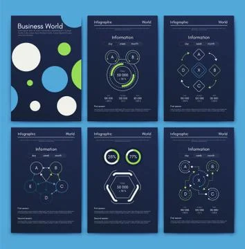 Modern infographic vector elements for business brochures. Use in website, co Stock Illustration