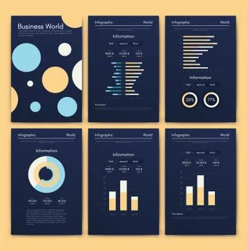 Modern infographic vector elements for business brochures. Use in website, co Stock Illustration