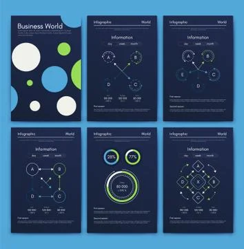 Modern infographic vector elements for business brochures. Use in website, co Stock Illustration