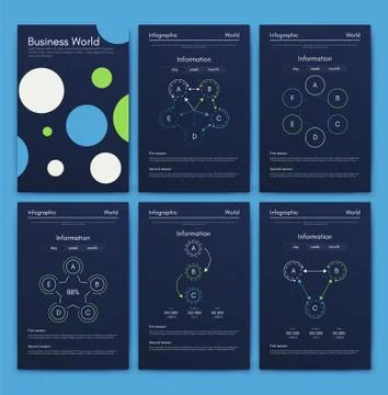 Modern infographic vector elements for business brochures. Use in website, co Stock Illustration