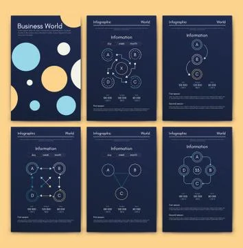 Modern infographic vector elements for business brochures. Use in website, co Stock Illustration
