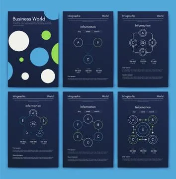 Modern infographic vector elements for business brochures. Use in website, co イラスト素材