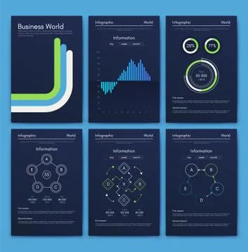 Modern infographic vector elements for business brochures. Use in website, co Illustrazione stock