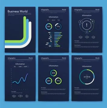 Modern infographic vector elements for business brochures. Use in website, co Stockillustratie