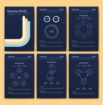 Modern infographic vector elements for business brochures. Use in website, co イラスト素材