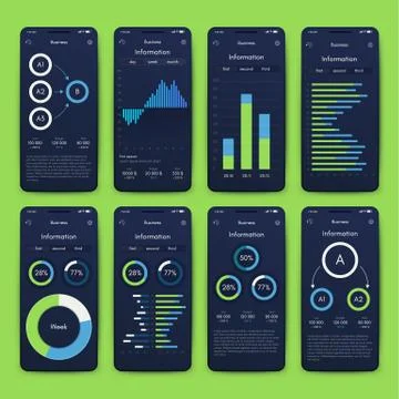 Modern infographic vector elements for business brochures. Use in website, co Illustrazione stock