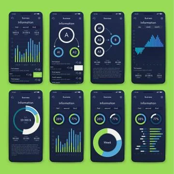 Modern infographic vector elements for business brochures. Use in website, co Illustrazione stock