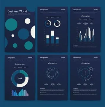Modern infographic vector elements for business brochures. Use in website, co Stockillustratie