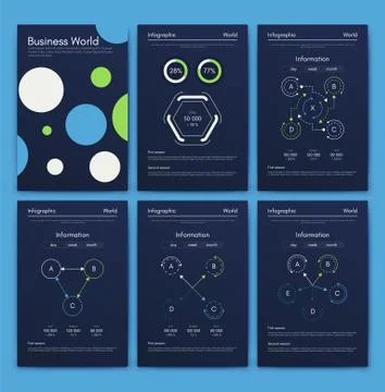 Modern infographic vector elements for business brochures. Use in website, co Illustrazione stock