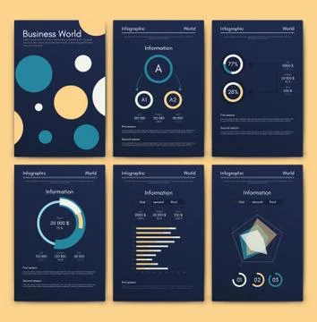 Modern infographic vector elements for business brochures. Use in website, co Illustrazione stock