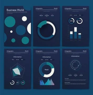 Modern infographic vector elements for business brochures. Use in website, co Stock Illustration