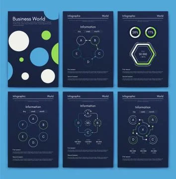 Modern infographic vector elements for business brochures. Use in website, co イラスト素材