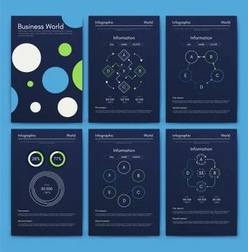 Modern infographic vector elements for business brochures. Use in website, co Illustrazione stock