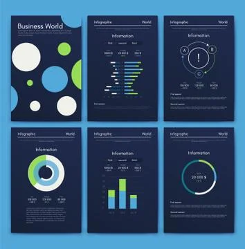 Modern infographic vector elements for business brochures. Use in website, co Stock Illustration