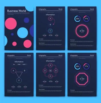 Modern infographic vector elements for business brochures. Use in website, co Stock Illustration