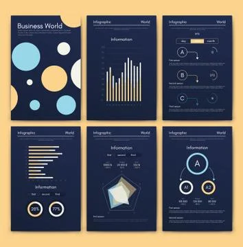 Modern infographic vector elements for business brochures. Use in website, co Illustrazione stock