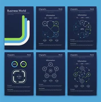 Modern infographic vector elements for business brochures. Use in website, co Stock Illustration