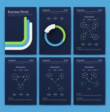 Modern infographic vector elements for business brochures. Use in website, co Stock Illustration