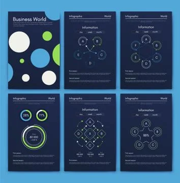 Modern infographic vector elements for business brochures. Use in website, co 스톡 일러스트