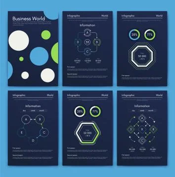 Modern infographic vector elements for business brochures. Use in website, co Stock Illustration